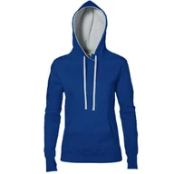 Bluzy sportowe damskie - Damska Bluza Sportowa Z Kapturem Przez Głowę - miniaturka - grafika 1