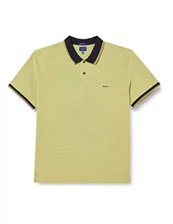 Koszulki męskie - GANT Męska koszulka polo, Lemonade Yellow, 3XL - grafika 1