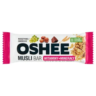 Oshee OSHEE VITAMIN RODZYNKI ORZECHY BATON ZBOŻOWY 40 G zakupy dla domu i biura 10402774 - Batoniki - miniaturka - grafika 1