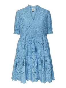 YAS Sukienka damska Yasholi Ss Dress S. Noos, niebieski, S - Sukienki - miniaturka - grafika 1