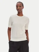 Swetry damskie - BOSS Sweter Farbella 50544996 Beżowy Slim Fit - miniaturka - grafika 1