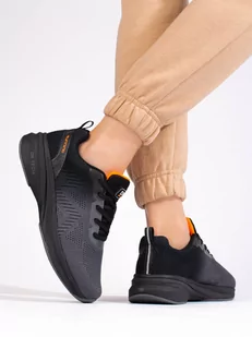 Sportowe buty damskie czarno-szare DK - Buty sportowe damskie - miniaturka - grafika 3