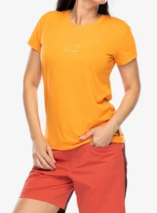 Koszulka szybkoschnąca damska Helly Hansen Skog Recycled Graphic Tee - poppy orange - Koszulki i topy damskie - miniaturka - grafika 1
