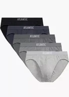 Majtki męskie - SLIPY ATLANTIC 5BMP-094 CZA/SZM/SZMC (kolor czarny - szary melange, rozmiar M) - miniaturka - grafika 1