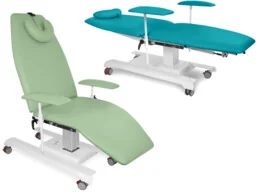 JFZ.4k elektryczny fotel diagnostyczno-zabiegowy 3-częściowy na kołach - Meble i wyposażenie gabinetów medycznych - miniaturka - grafika 1