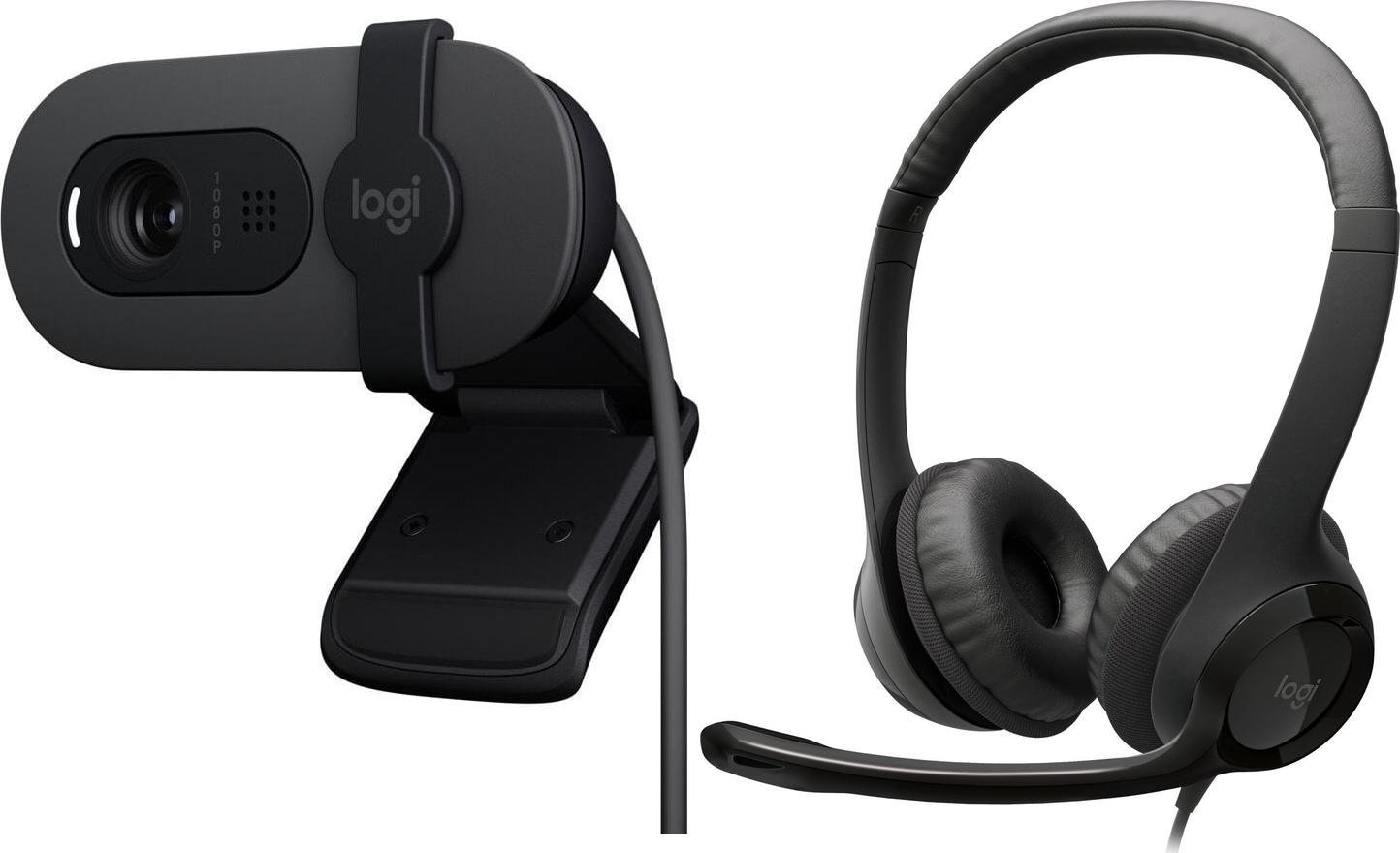 Kamera internetowa Logitech Brio 100 960-001585 + H390 981-000406