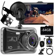 Kamery cofania - KAMERA SAMOCHODOWA WIDEOREJESTRATOR SAMOCHODOWY KAMERA COFANIA + KARTA 64GB - miniaturka - grafika 1