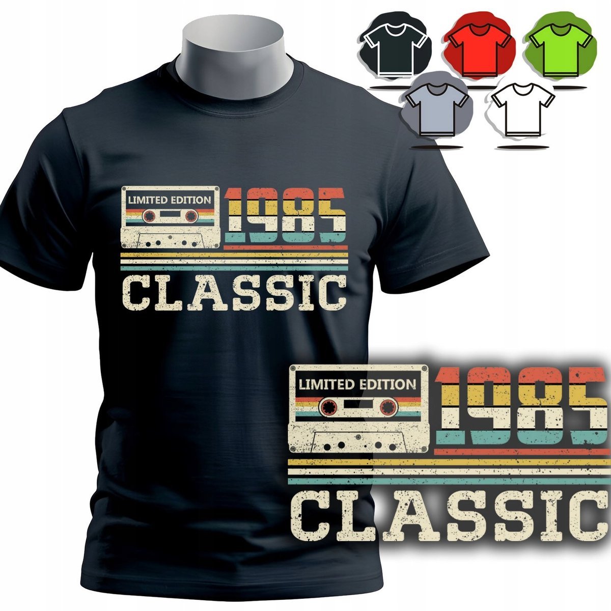 Koszulka T-Shirt Męski - Limitowana Classic Kaseta Na 40 Urodziny - Xxl