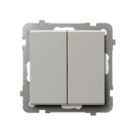 Wyłączniki światła i elektryczne - Wyłącznik krzyżowy podwójny SONATA - kaszmir - miniaturka - grafika 1