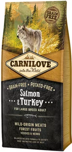 Carnilove Adult Large Breed Salmon & Turkey, łosoś i indyk - 12 kg Dostawa GRATIS! - Sucha karma dla psów - miniaturka - grafika 1