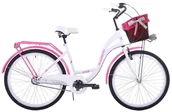 Rowery - Kozbike K19 S3 26 cali Damski Biało-Różowy - miniaturka - grafika 1