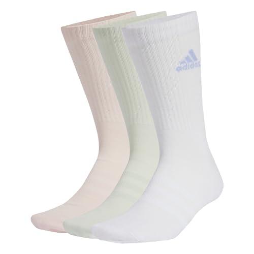 Skarpety adidas Team Mixed, biała/sandy pink/len zielony, Large