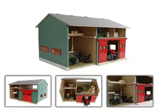 Hipo Warsztat garaż z drzwiami 41x54x32cm 1:32 - Tory, garaże, parkingi - miniaturka - grafika 1