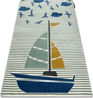 Dywany dla dzieci - Dywan PETIT SAIL łódka, żaglówka zielony 160x220 cm - miniaturka - grafika 1
