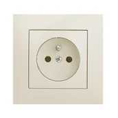 Wyłączniki światła i elektryczne - LEDart ELEKTRO - PLAST pojedyncze 2P + Z CARLA kremowy ELEKTRO - PLAST - miniaturka - grafika 1