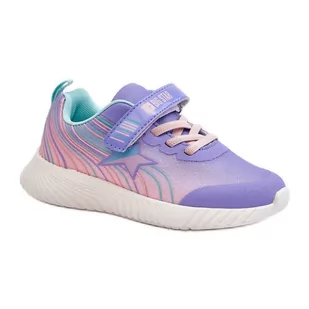 Lekkie Dziecięce Buty Sportowe Memory Foam System Big Star LL374151 Fioletowe - Buty dla dziewczynek - miniaturka - grafika 1