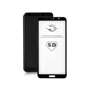 Qoltec Szkło ochronne hartowane do Huawei Y6 2018 5D czarne (51611) - Szkła hartowane na telefon - miniaturka - grafika 2