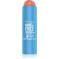 Cienie do powiek - Rimmel London Kind & Free Tinted Multi Stick Róż 5 g Odcień 002 Peachy Cheeks - miniaturka - grafika 1