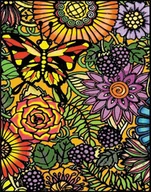 Prace ręczne dla dzieci - Kolorowanka Welwetowa 47x35 Kwiaty - miniaturka - grafika 1