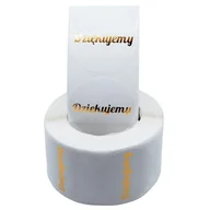 Scrapbooking - Naklejki Ozdobne Okrągłe 3,8 Cm Dziękujemy 100 Szt - miniaturka - grafika 1