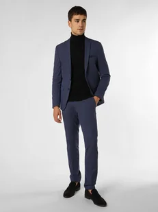 Finshley & Harding Męski garnitur Mężczyźni Slim Fit Materiał niebieski jednolity, 46 - Garnitury - miniaturka - grafika 1