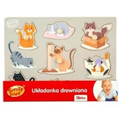 Układanki dla dzieci - układanka drewniana kotki - miniaturka - grafika 1