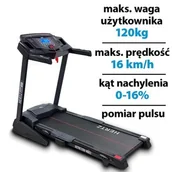 Bieżnie - Bieżnia elektryczna HERTZ FITNESS Active 2 1840W 16km/h - miniaturka - grafika 1