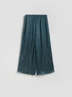 Spodnie damskie - Reserved - Spodnie z efektem gniecenia - turkusowy - miniaturka - grafika 1