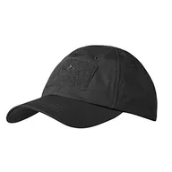 Czapki męskie - Helikon Czapka z daszkiem plus velcro PoliCotton Ripstop Black (CZ-BBC-PR-01) CZ-BBC-PR-01 - miniaturka - grafika 1