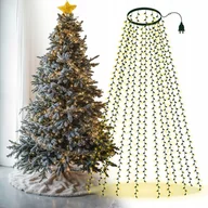 Oświetlenie świąteczne - Lampki choinkowe LED z pierścieniem na zewnątrz / na zewnątrz płaszcza choinki Ciepła biel - miniaturka - grafika 1