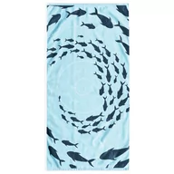 Ręczniki - Ręcznik SHOAL kolor błękitny przód welur, tył frotte 90x180 decoking - miniaturka - grafika 1