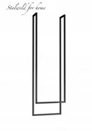 Wieszaki łazienkowe - WIESZAK NA RĘCZNIKI SUFITOWY PODWÓJNY 40x80/100 - miniaturka - grafika 1