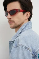 Okulary przeciwsłoneczne - HUGO okulary przeciwsłoneczne męskie kolor czerwony - Hugo - miniaturka - grafika 1