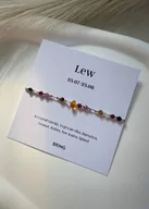 Bransoletki - Bransoletka znak zodiaku Lew srebrne kulki - miniaturka - grafika 1