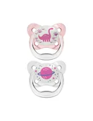 Smoczki uspokajające - Dr Brown's Smoczek ortodontyczny Prevent 6-18m świecący w ciemności różowy - miniaturka - grafika 1