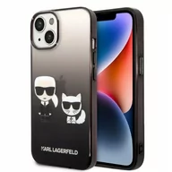 Etui i futerały do telefonów - Karl Lagerfeld KLHCP14XTGKCK iPhone 14 Pro Max 6,7" hardcase czarny/black Gradient Ikonik Karl & Choupette - miniaturka - grafika 1