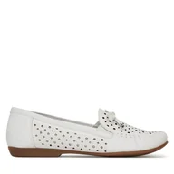 Mokasyny damskie - Mokasyny Rieker L6352-80 Biały - miniaturka - grafika 1