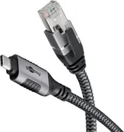 Kable USB - Kabel USB Goobay Kabel Ethernet USB-C do RJ45, 3 m - miniaturka - grafika 1