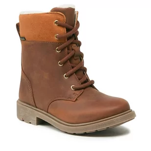 Kozaki Clarks Astrol Fur Gtx Gore-Tex 261686226 Brown Leather - Buty dla chłopców - miniaturka - grafika 1