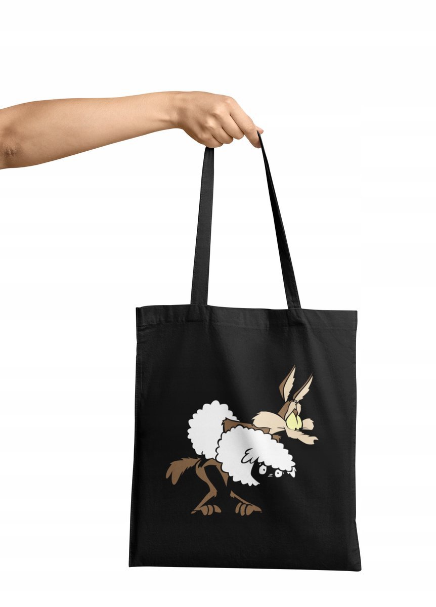 Torba Shopper Materiałowa Na Ramię Prezent Kojot & Struś Pędziwiatr Wybór