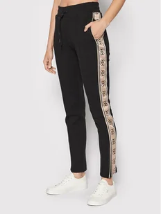 Guess Spodnie dresowe 4G Logo Tape V2RB26 KA3P1 Czarny Regular Fit - Spodnie sportowe damskie - miniaturka - grafika 1