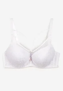 Biały Biustonosz Typu Full Cup z Koronką i Regulowanymi Ramiączkami Nestakate - Biustonosze - miniaturka - grafika 1