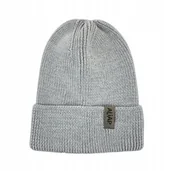 Czapki dla dzieci - Aliap Czapka dziecięca rozm .50-52/ Szary Wełna merino 100% - miniaturka - grafika 1