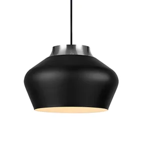 Wisząca lampa Kom z metalowym, czarnym kloszem - Oprawy, klosze i abażury - miniaturka - grafika 1