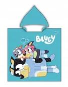 Okrycia kąpielowe dla dzieci - PONCZO BLUEY BLUE RĘCZNIK PLAŻOWY Z KAPTUREM PONCHO DLA DZIECKA BLUI BINGO - miniaturka - grafika 1