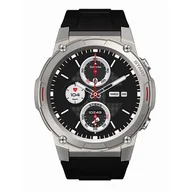 Smartwatch - Zeblaze VIBE 7 Pro Czarny srebrna koperta - miniaturka - grafika 1