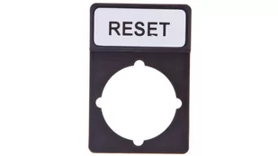 Spamel Tabliczka opisowa czarna prostokątna RESET ST22-1901\P07 ST22-1901\P07 - Inne akcesoria elektryczne - miniaturka - grafika 1