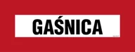 Systemy ekspozycyjne i znaki informacyjne - BC109 GAŚNICA, PN - PŁYTA PCV 1MM; (360X140MM) - miniaturka - grafika 1
