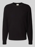 Swetry męskie - Sweter o kroju relaxed fit z efektem dzianiny model ‘Texture’ - miniaturka - grafika 1