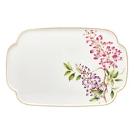 Talerze - Patera do ciasta porcelanowa Talerz 31,5 x 20,5 cm SENSUAL GARDEN - miniaturka - grafika 1